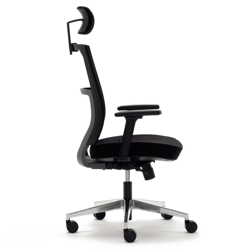 Silla ergonómica EDMONTON, gran calidad, en negro