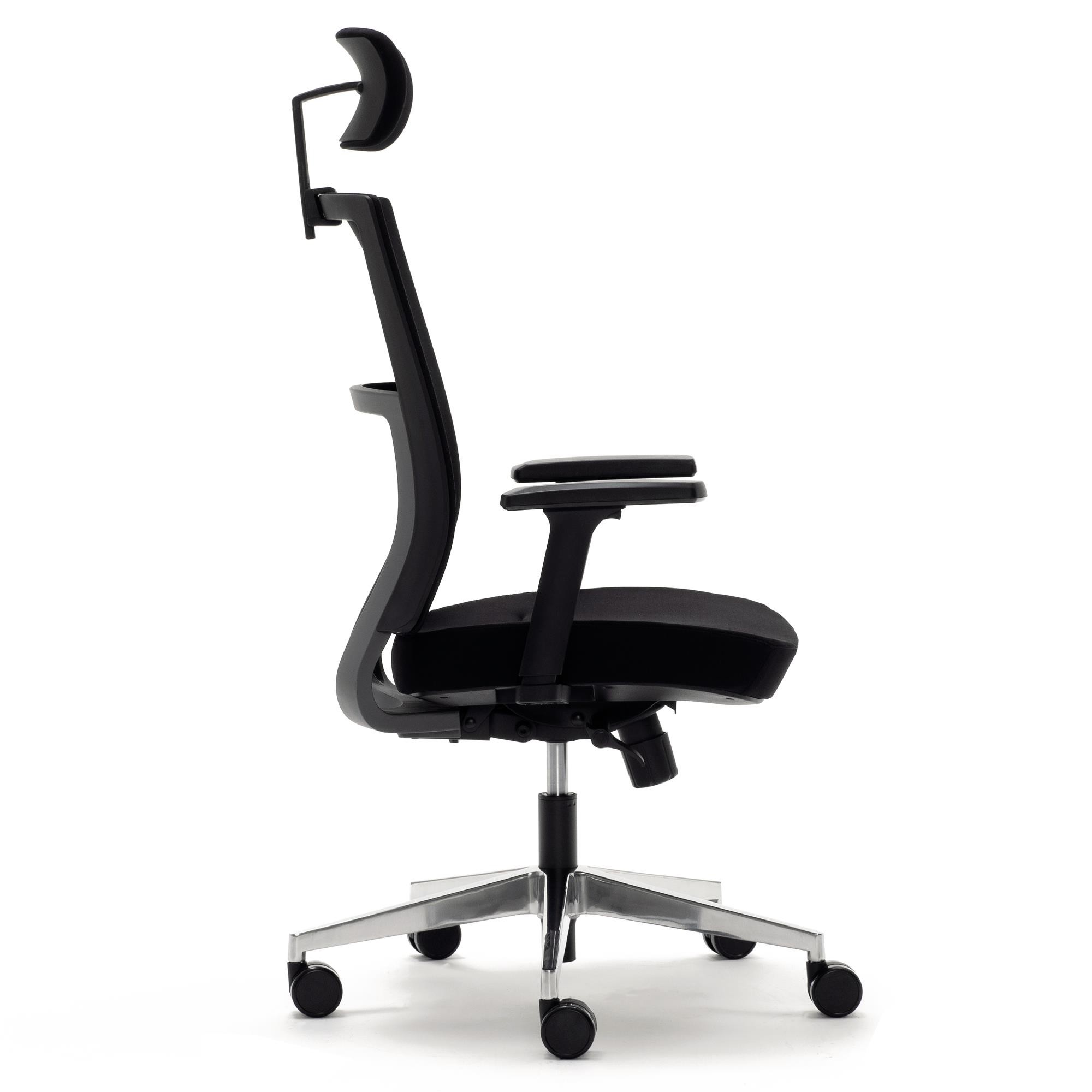 Silla Ergonómica EDMONTON, Uso Profesional 8 horas, Gran Calidad y Diseño, En Negro