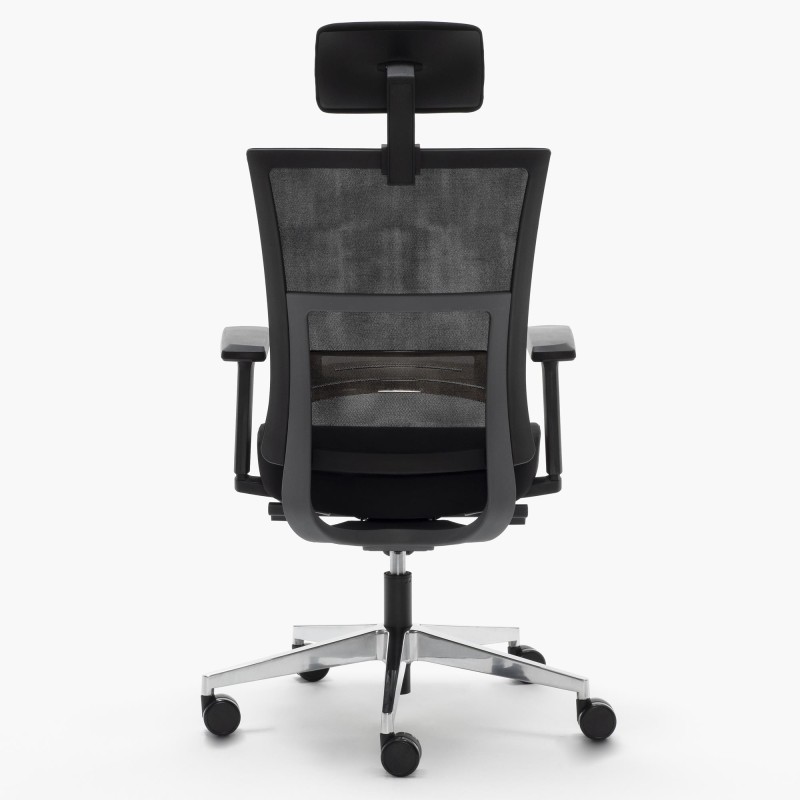 Silla ergonómica EDMONTON, gran calidad, en negro