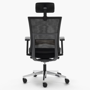 Silla ergonómica EDMONTON, gran calidad, en negro