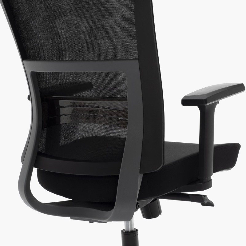 Silla ergonómica EDMONTON, gran calidad, en negro