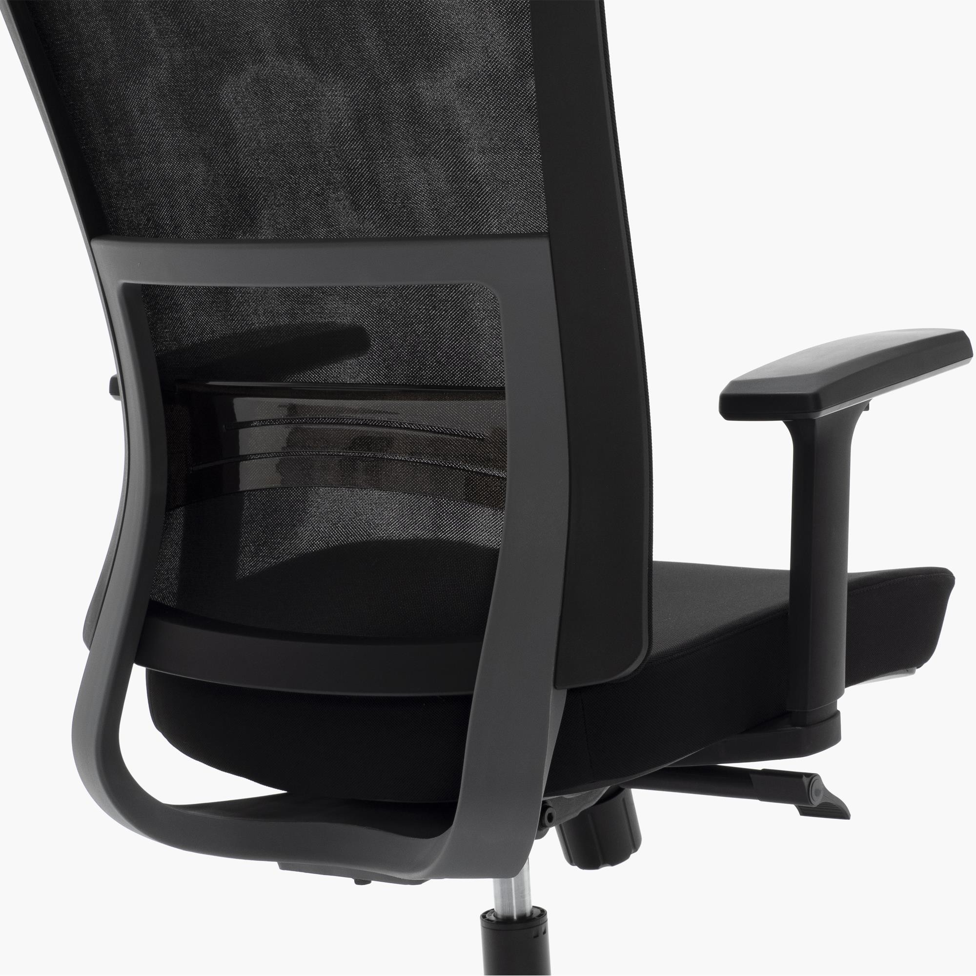 Silla Ergonómica EDMONTON, Uso Profesional 8 horas, Gran Calidad y Diseño, En Negro