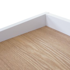 Mesa de Ordenador JORGEN en Madera color Fresno y Blanco