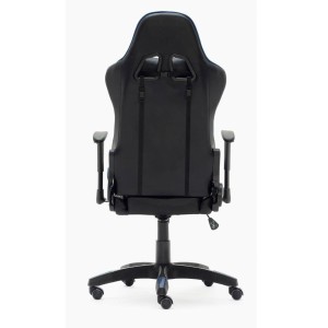 Silla gaming REGINA, respaldo abatible, en negro y azul
