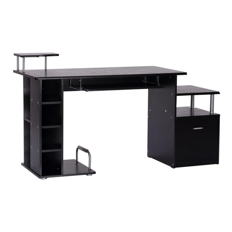 Mesa de ordenador PLANET en madera color negro