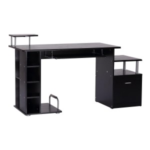 Mesa de ordenador PLANET en madera color negro