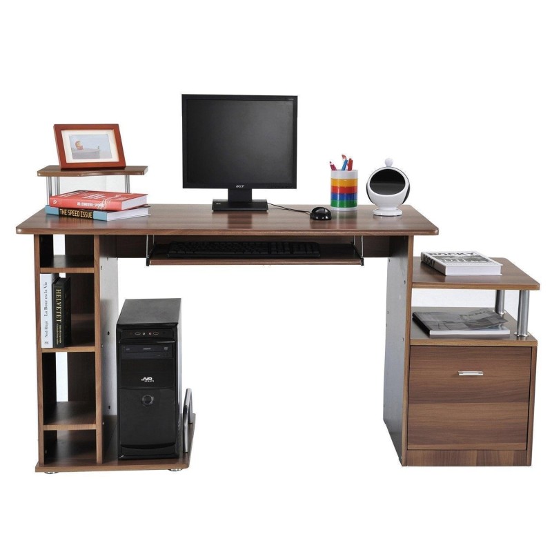 Mesa de ordenador PLANET en madera color negro