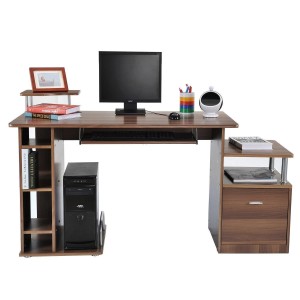 Mesa de ordenador PLANET en madera color negro