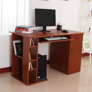 Mesa de ordenador GUINEA en madera color negro