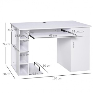 Mesa de ordenador GUINEA en madera color negro