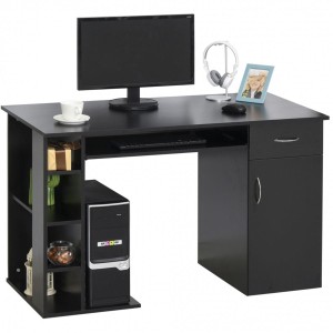 Mesa de ordenador GUINEA en madera color negro