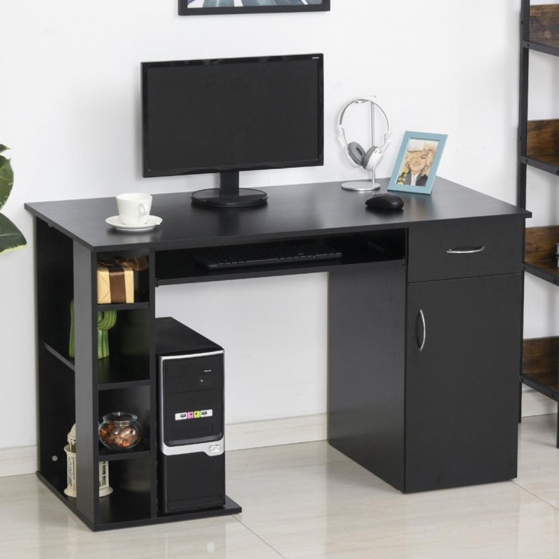 Mesa de ordenador GUINEA en madera color negro