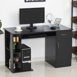 Mesa de ordenador GUINEA en madera color negro