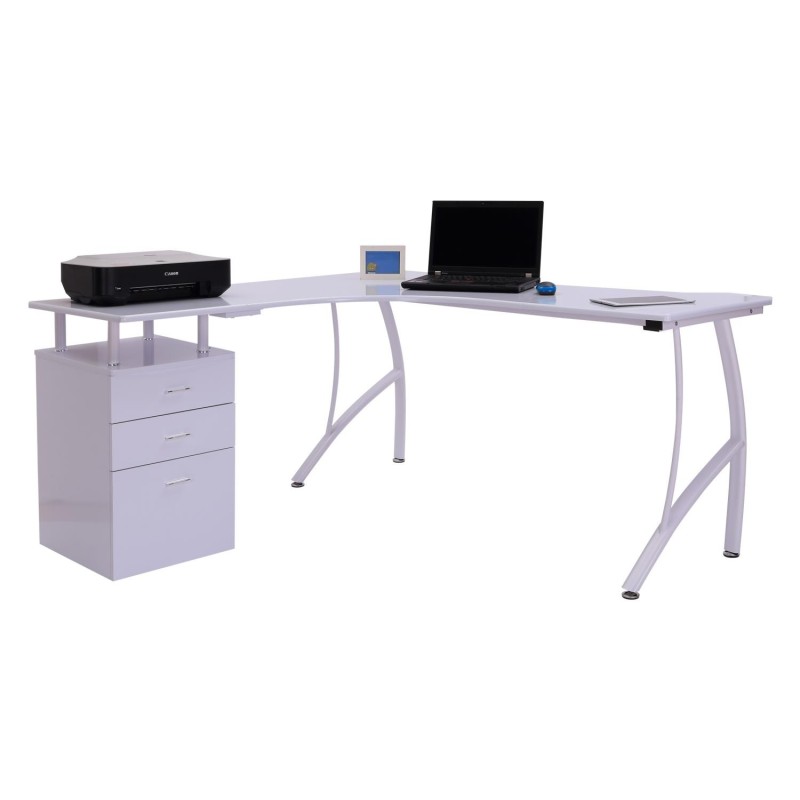 Mesa de Oficina TEKAWI en Madera color Blanco
