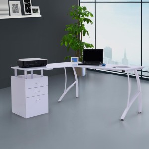 Mesa de Oficina TEKAWI en Madera color Blanco