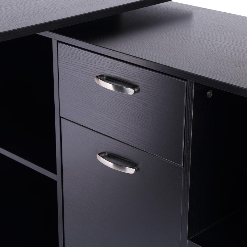Escritorio de Diseño SUKA en Madera color Negro