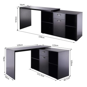 Escritorio de Diseño SUKA en Madera color Negro