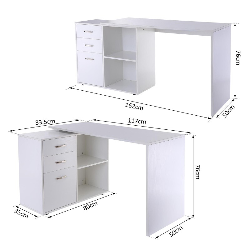 Mesa de Oficina CANDA en Madera color Blanco