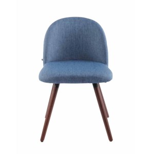 Silla de Confidente MINA, Madera Nogal y Tela Negra