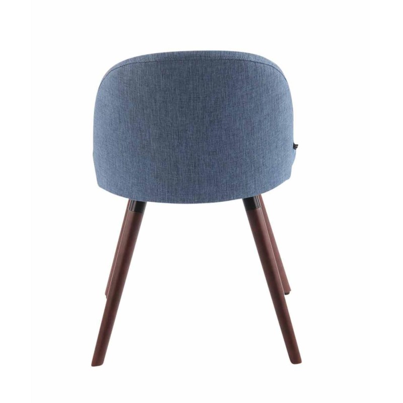 Silla de Confidente MINA, Madera Nogal y Tela Negra