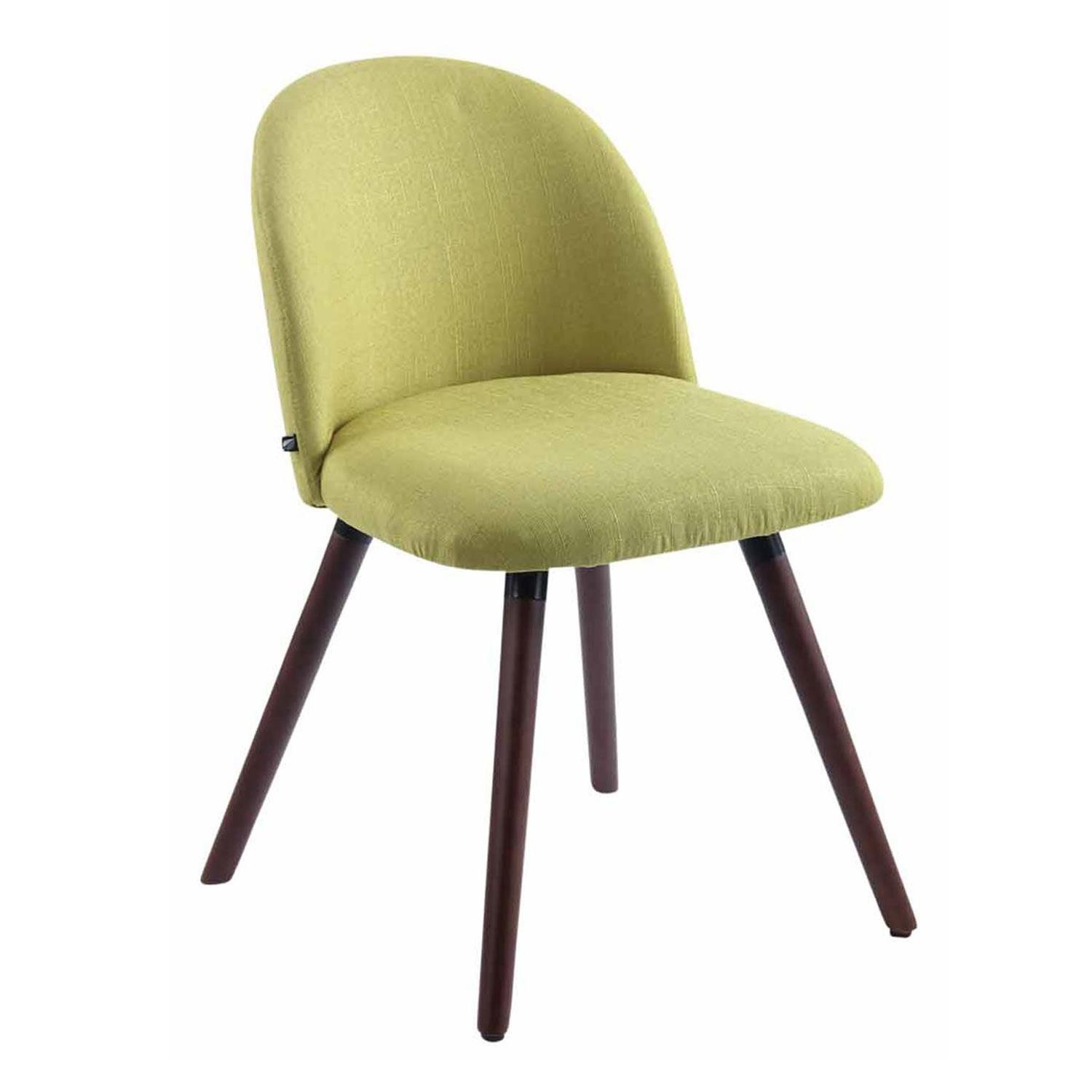 Silla de Confidente MINA, Exclusivo Diseño, Estructura en Madera Nogal, Tela Negra