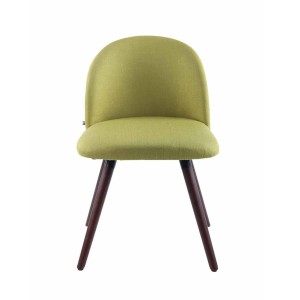 Silla de Confidente MINA, Madera Nogal y Tela Negra