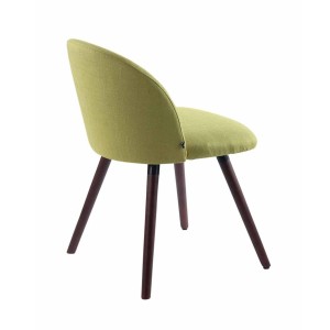 Silla de Confidente MINA, Madera Nogal y Tela Negra