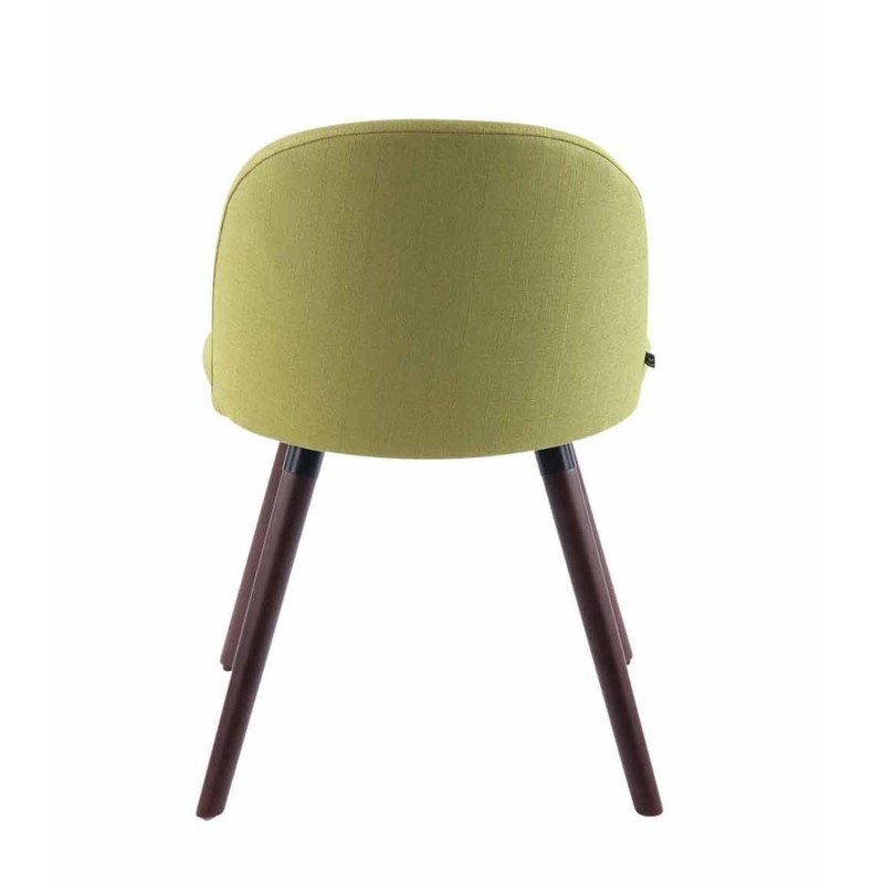 Silla de Confidente MINA, Madera Nogal y Tela Negra