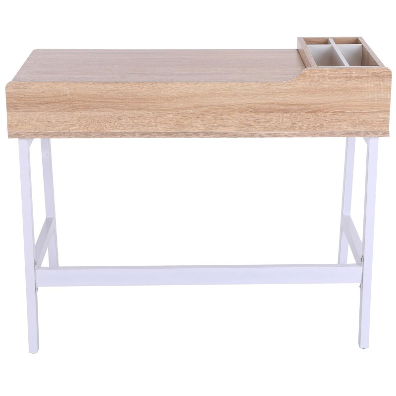 Mesa para Ordenador GADEA en Metal y Madera color Roble y Blanco