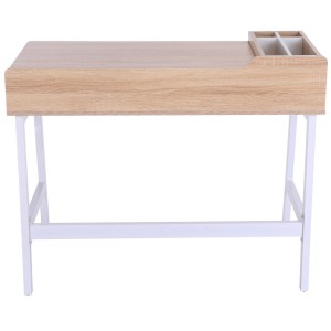 Mesa para Ordenador GADEA en Metal y Madera color Roble y Blanco