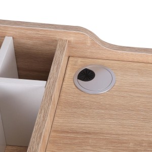 Mesa para Ordenador GADEA en Metal y Madera color Roble y Blanco