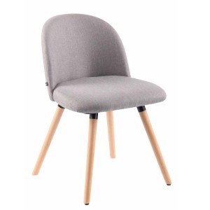 Silla de Confidente MINA, Madera Haya y Tela Negra