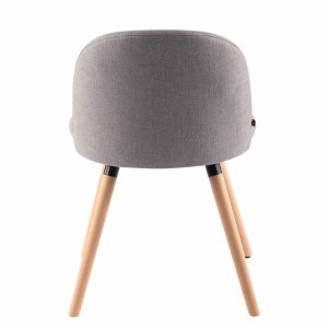 Silla de Confidente MINA, Madera Haya y Tela Negra