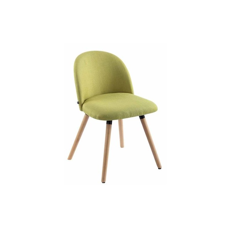 Silla de Confidente MINA, Madera Haya y Tela Negra