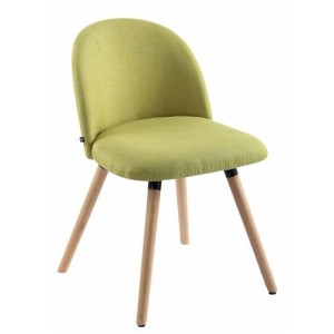Silla de Confidente MINA, Madera Haya y Tela Negra