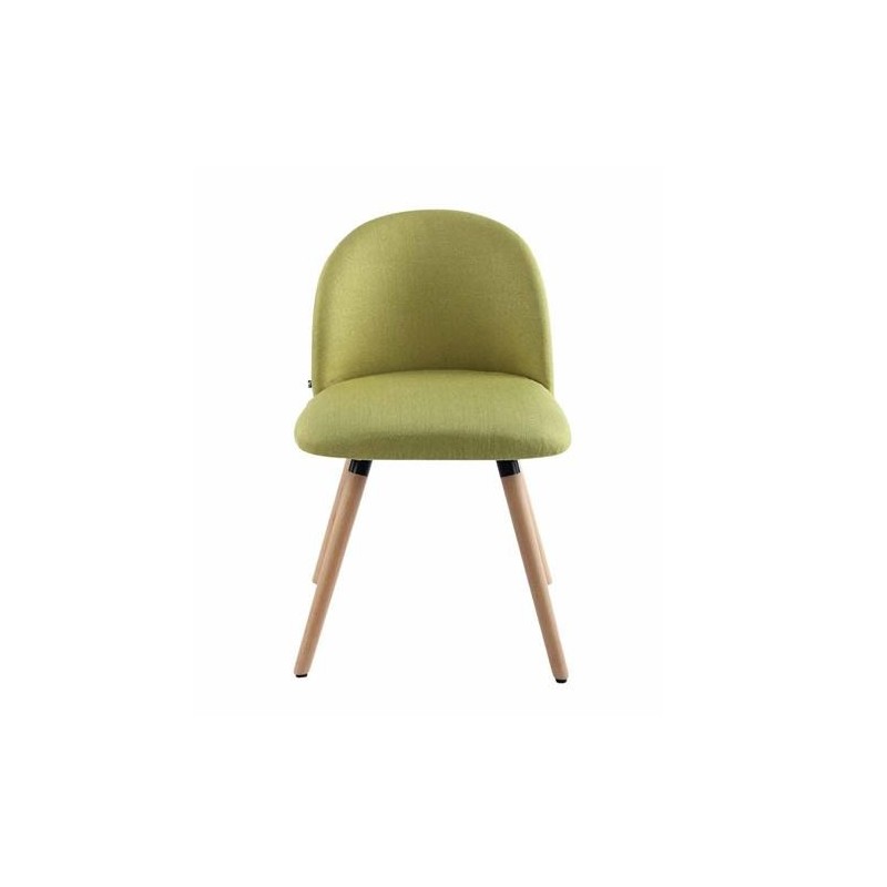 Silla de Confidente MINA, Madera Haya y Tela Negra