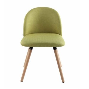 Silla de Confidente MINA, Madera Haya y Tela Negra