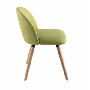 Silla de Confidente MINA, Madera Haya y Tela Negra