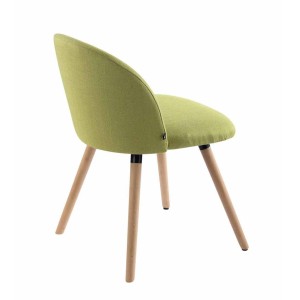 Silla de Confidente MINA, Madera Haya y Tela Negra