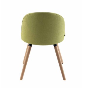 Silla de Confidente MINA, Madera Haya y Tela Negra