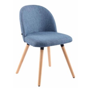 Silla de Confidente MINA, Madera Haya y Tela Negra
