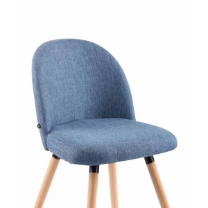 Silla de Confidente MINA, Madera Haya y Tela Negra
