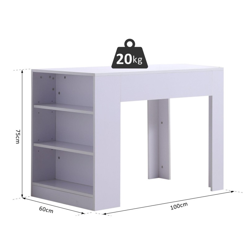 Mesa para Ordenador NELA en Madera color Blanco