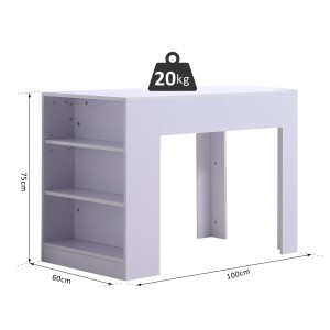 Mesa para Ordenador NELA en Madera color Blanco