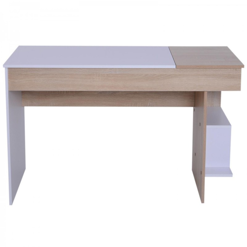 Mesa de oficina LISE en Madera color Roble y Blanco