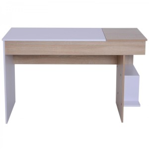 Mesa de oficina LISE en Madera color Roble y Blanco