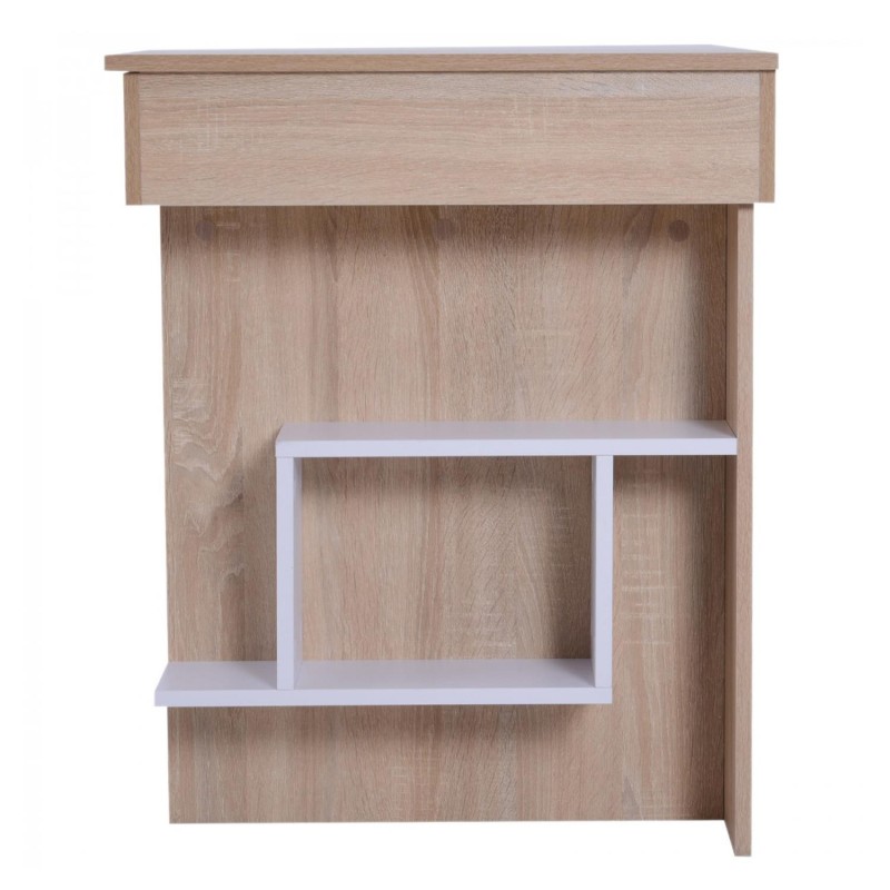 Mesa de oficina LISE en Madera color Roble y Blanco