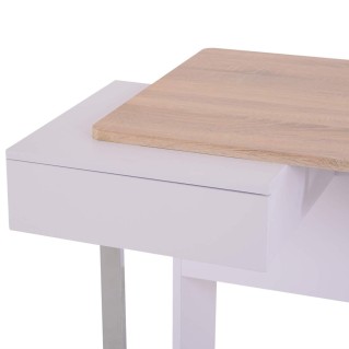 Mesa para Ordenador FAFI en Madera color Blanco y Roble 2