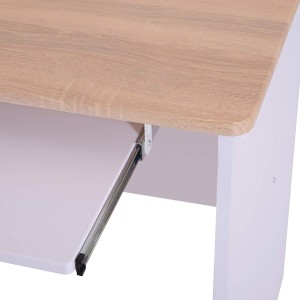Mesa para Ordenador FAFI en Madera color Blanco y Roble
