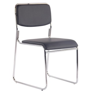 Silla de Confidente MAUI PIEL en Negro